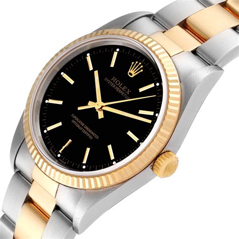 rolex oyster perpetual 14233 black dial|rolex oyster perpetual color chart.